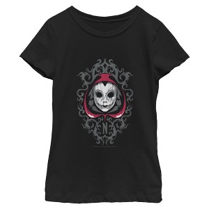 Girls Wednesday Mysterious Mask T Shirt - 1 of 4