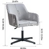 NicBex Adjustable Height Armless Home Office Chair with Metal Legs for Work,Study,Living Room,Bedroom,Gray - 3 of 4