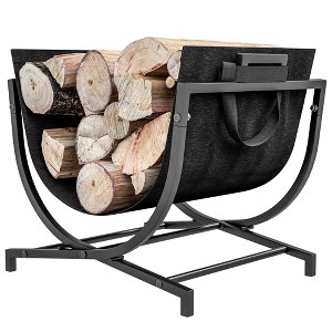Aghana Digitals 40" Heavy Duty Steel Firewood Rack with Waterproof 600D Oxford Cover, 220 lbs - 1 of 4