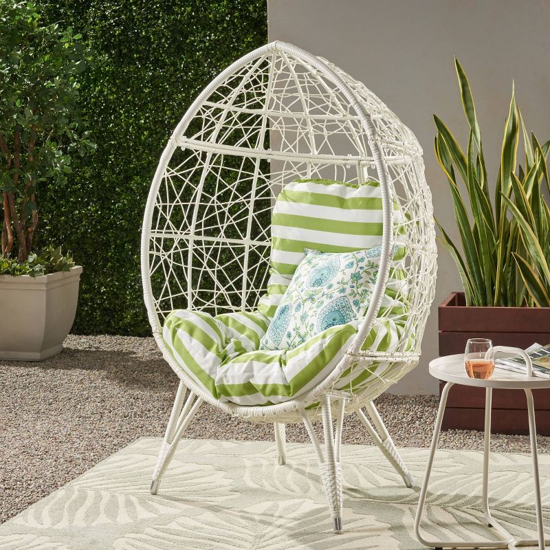 Gianni Wicker Teardrop Chair - Christopher Knight Home, 3 of 12