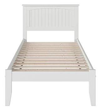 Nantucket Twin Light Wood Frame Bed with Drawer and Slats