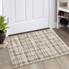 Washable Rug Modern Plaid Rug Non Slip Non Shedding Rug Low Pile Rugs Foldable Indoor Carpet for Living Room Bedroom Study Room Guest Room Playroom - 3 of 4