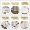 AZL1 Life Concept Vanity Table Adjustable Storage with Upholstery 5 Drawers Adjustable Storage Padded Chair for Bedroom, Beige, 17.5"*16.3"*16.1" - 4 of 4