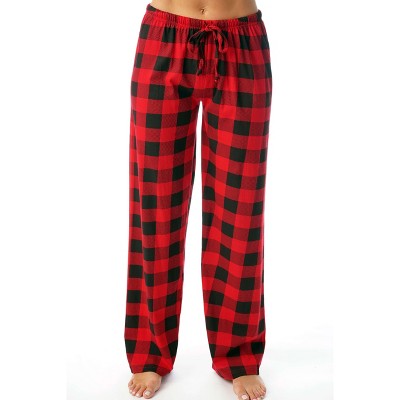 Just Love Women Buffalo Plaid Pajama Pants Sleepwear. (red Black ...