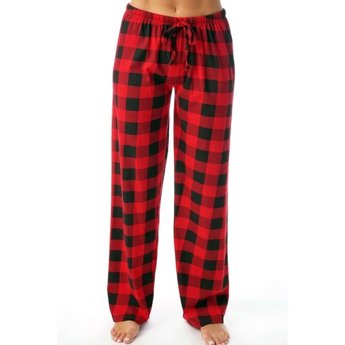 Just Love Women Buffalo Plaid Pajama Pants Sleepwear (Solid Black