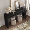 NicBex Modern Double Board Suspension Console Table for Entryway,Rustic Wooden Entryway Table Foyer Tables for Hallway,Kitchen,Living Room - 3 of 4