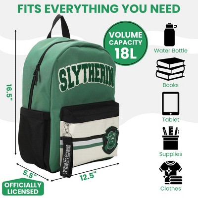 Harry Potter Slytherin Crest 16.5" Adult Green Backpack — фото 3