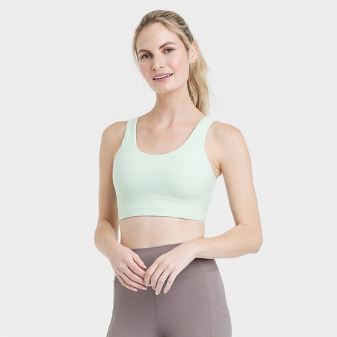 Women's Everyday Soft Medium Support Longline Sports Bra - All In Motion™  Mint Green XS