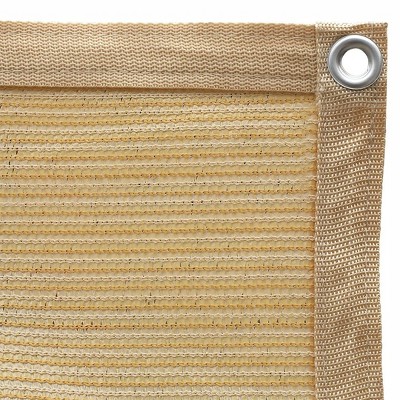 Shatex Fabric 10x12Ft Sun Shade UV Resistant Canopy Cloth with Reinforced Edges, Ties, and Grommets for Pergola, Porch, Deck, or Balcony Cover, Wheat