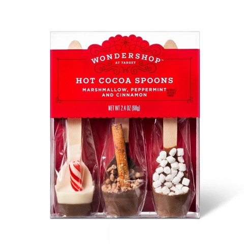 Holiday Hot Cocoa Maker Spoons with Marshmallow, Peppermint, & Cinnamon - 2.4oz/3pk - Wondershop™ - image 1 of 3