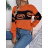 Halloween Women's Star Pattern Crew Neck Drop Shoulder Casual Sweater Pullover Knitwear - 2 of 4