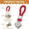 Unique Bargains Cotton Loop Metal Clothing Towel Storage Heart Shape Clips 4.3" 6 Pcs - 3 of 4