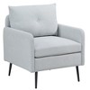 TOAOTBNBO Upholstered Accent Chair with Solid Metal Leg, Comfy Chenille Sofa Armchair with Soft Cushion Club Chair for Bedroom - 2 of 4