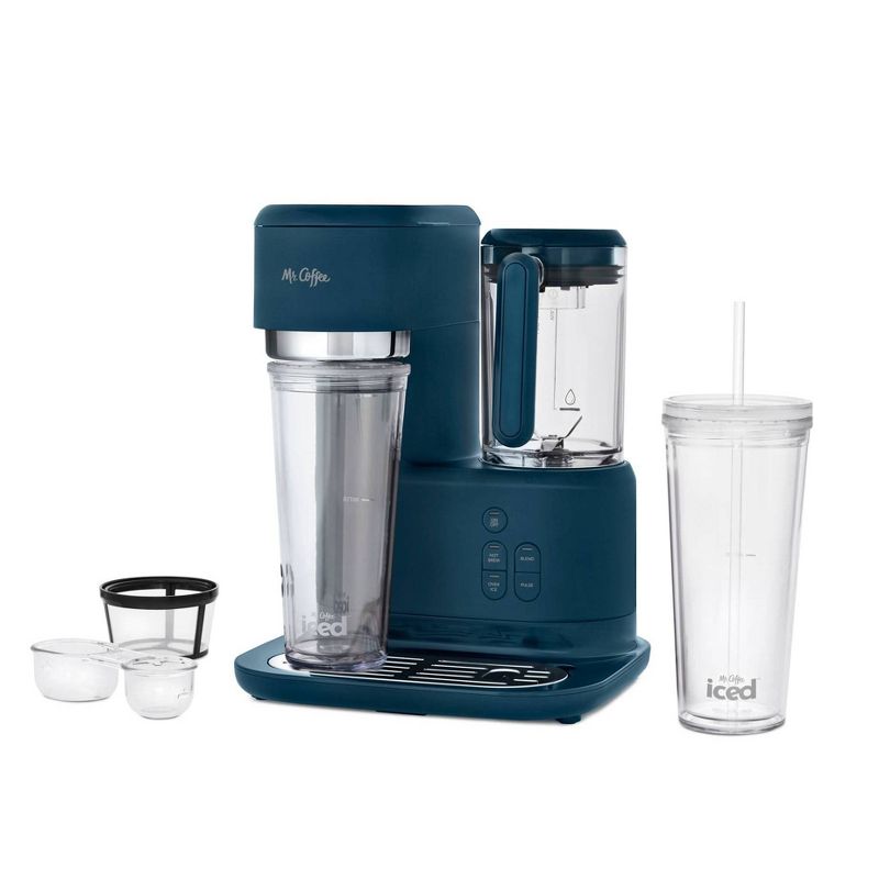Mr. Coffee Frappe Single-Serve Iced and Hot Coffee Maker/Blender with 2 Reusable Tumblers and Coffee Filter, 4 of 11