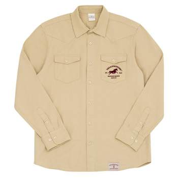Y Yellowstone Adult Twill Ranch Hand Shirt Vintage Wash Button Down Dress Shirt