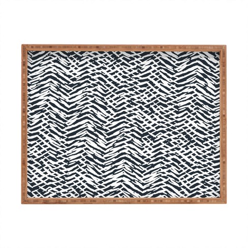 Ninola Design Japandi Texture Marks Rectangular Tray - Deny Designs - image 1 of 2