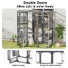 Gulches Dark Grey Outdoor Cat House with Two Condos and Platforms - 2 of 4