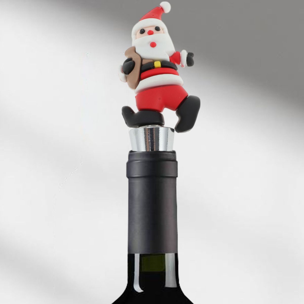 Unique Bargains Santa's Toy Sack Bottle Stopper Zinc Alloy ABS Silicone 1 Pc - thumbnail 8