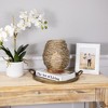 Northlight Medium Woven Iron Votive Candle Holder with Wooden Base - 8.5" - Brass Finish - 2 of 4