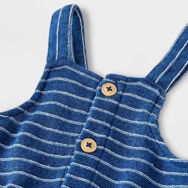 Baby Boys' Dungarees Denim Shorts - Cat & Jack™ Medium Wash, 4 of 6