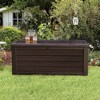 Keter Westwood 150 Gallon All Weather Outdoor Patio Storage Deck Box and Bench - image 3 of 4