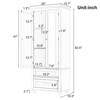 GlasFlength Decorative Storage Cabinets Modern Sideboard Cabinet with Doors and Shelves, for Living Room, Dining Room, Black, 24"*15.7"*62.5" - 2 of 4