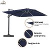 CASAINC 11 ft. Square Cantilever Patio Umbrella with Solar Powered Lights (without base) - 4 of 4