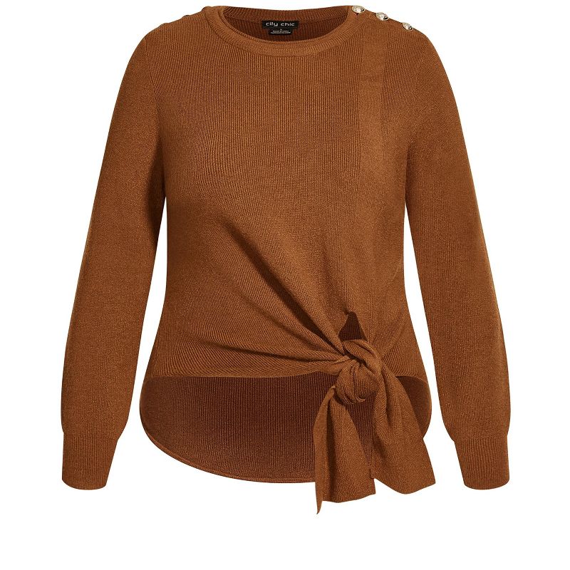 Women's Plus Size Royal sweater - copper | CITY CHIC, 4 of 6