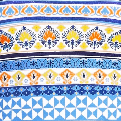 white mosaic multi stripe