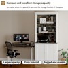5-Tier Open Bookcase with LED Lights, Tall Roman Column Freestanding Bookshelf, Adjustable Shelves for Home Office and Living Room - 3 of 4
