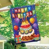 Birthday Celebration House Flag Balloons Birthday Cake 28" x 40" Briarwood Lane - 4 of 4