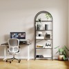 Bookshelf 5 Tier Arched Bookcase, 71" Tall Industrial Open Book Shelves for Living Room - 2 of 4