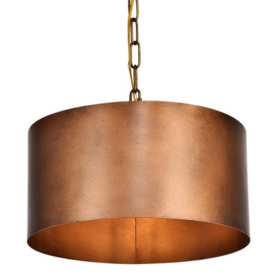 Elegant Lighting Miro Collection Pendant D15 H9.25 Lt:1 Manual Brass Finish