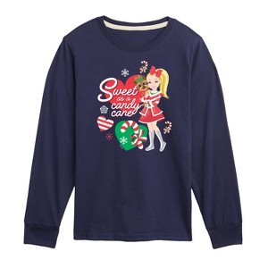 JoJo Siwa Sweet As A Candy Cane Long Sleeve Graphic T-Shirt - Navy - 2T - 1 of 3