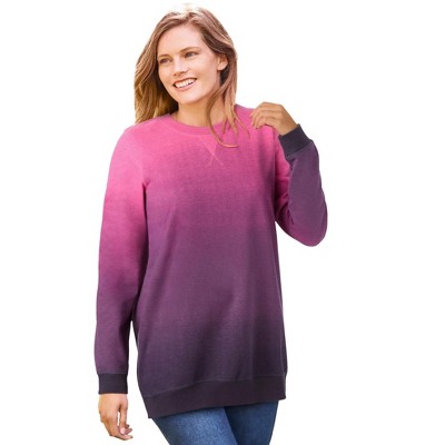 Woman Within Women's Plus Size Printed Sweatshirt