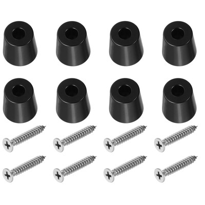 Unique Bargains Rubber Non Slip Shock Absorption Durable Furniture Pads Black