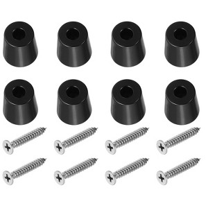 Unique Bargains Rubber Non Slip Shock Absorption Durable Furniture Pads Black - 1 of 4