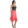 24seven Comfort Apparel Solid Color Knee Length Elastic Waist Handkerchief Skirt - 2 of 4