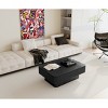 38.6" Lift-Top Fluted Coffee Table with Storage,Adjustable Height Solid Wood Veneer Modern Living Room Table-Baofuwish - 3 of 4