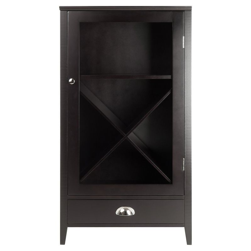X-Panel Modular Bordeaux Wine Cabinet Wood/Black Espresso - Winsome, 3 of 6