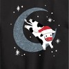 Boys' - Instant Message - Christmas Santa Cow Jumping Over Moon Graphic Long Sleeve Fleece Sweatshirt - 2 of 4