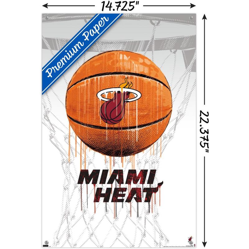 Trends International NBA Miami Heat - Drip Basketball 21 Unframed Wall Poster Prints, 3 of 7