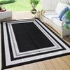Outdoor Picnic Mat Modern Striped Lightweight Woven Plastic Straw Rug Low Pile Reversible Erasable Area Rugs for Camping Garden Backyard Patio Auto - 3 of 4