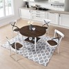 NicBex 45.67" Round Dining Table Set for 4 Farmhouse Wood Dining Table Built-in Storage Shelves with 4 Chairs - 2 of 4