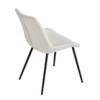 Nordlys Set of 2 Metal and Beige Fabric Dining Chairs Modern Design Style Upholstery Dining Room - 2 of 4