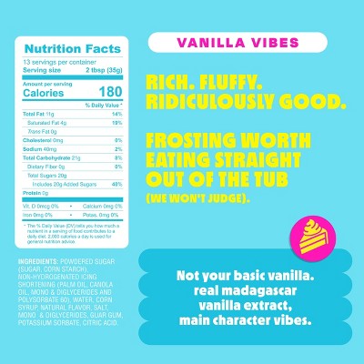 Piiper Vanilla Vibes Buttercream Frosting - 16oz