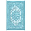 Outdoor Patio Rug Waterproof Reversible Carpet Vintage Boho Medallion Rug Plastic Straw Rug - 2 of 4