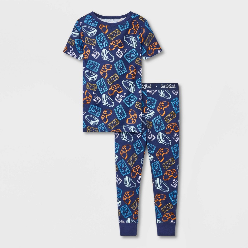 Toddler Girls' 2pc Gaming Pajama Set - Cat & Jack Blue 3T