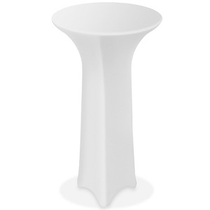 Lann's Linens Round Spandex Tablecloth for Highboy Cocktail Table - 1 of 4