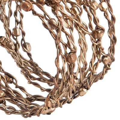 Gold Iron Contemporary Napkin Rings Set of 4